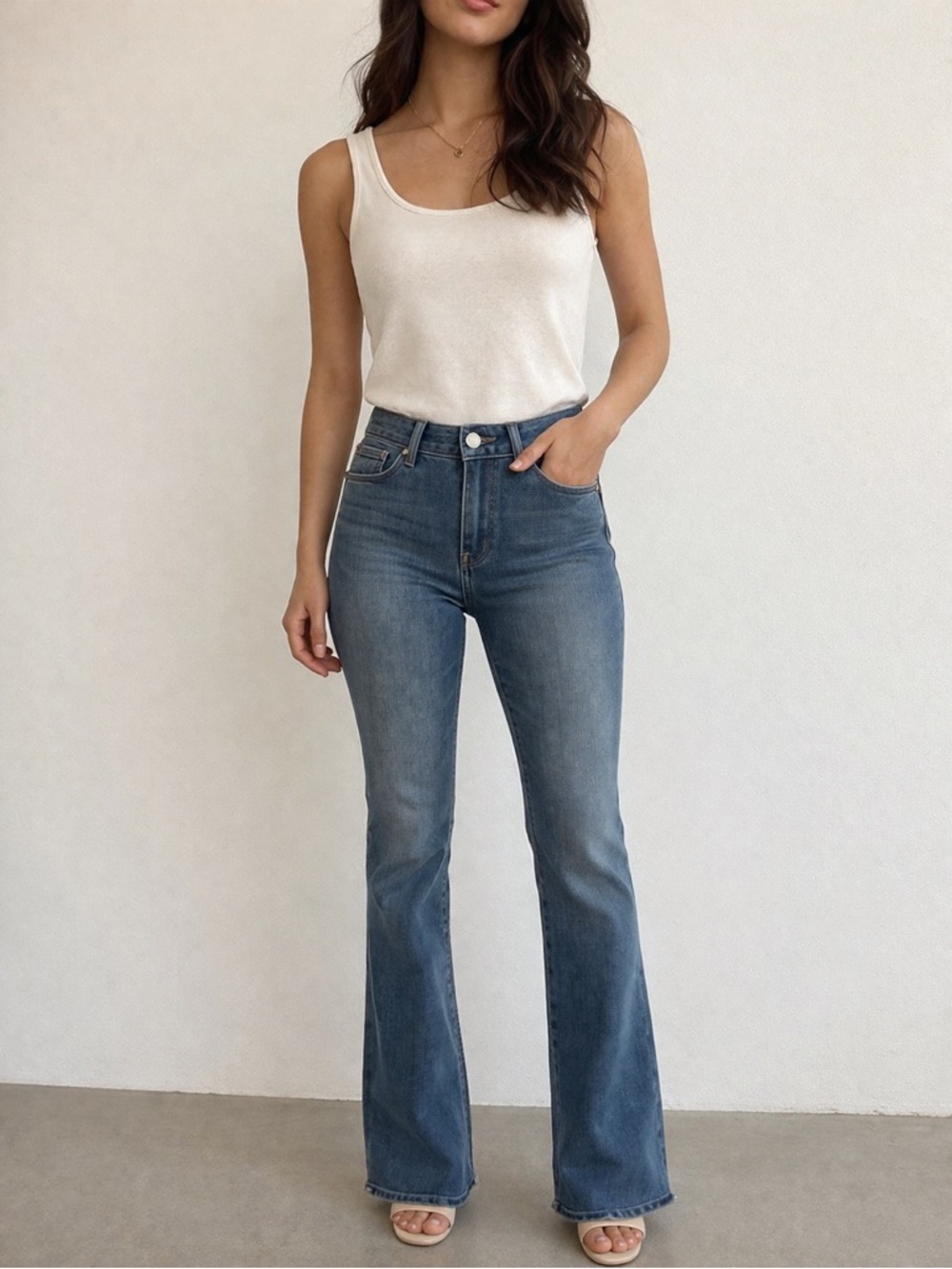 FRAME Y2K Le Mini High Rise Bootcut Jeans Size 28 Blue Stretch 10” Rise